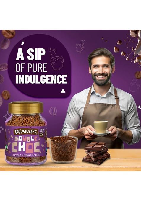 Beanies Double Chocolate Flavour Instant Coffee, 50G Instant Coffee (50 G, Dark Chocolate Flavoured)