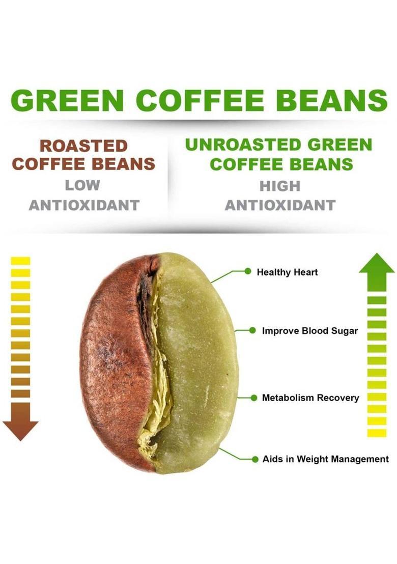 Nutri Guide Organic Green Coffee Beans For Weight Loss (Unroasted Beans) Instant Coffee Coffee Beans (3 X 200 G, Green Coffee Flavoured)