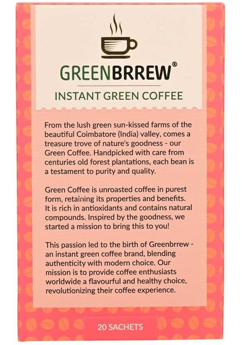 Greenbrrew Green Coffee Beverage Mix, Cappuccino Original Instant Coffee (60 G, Green Coffee Flavoured)