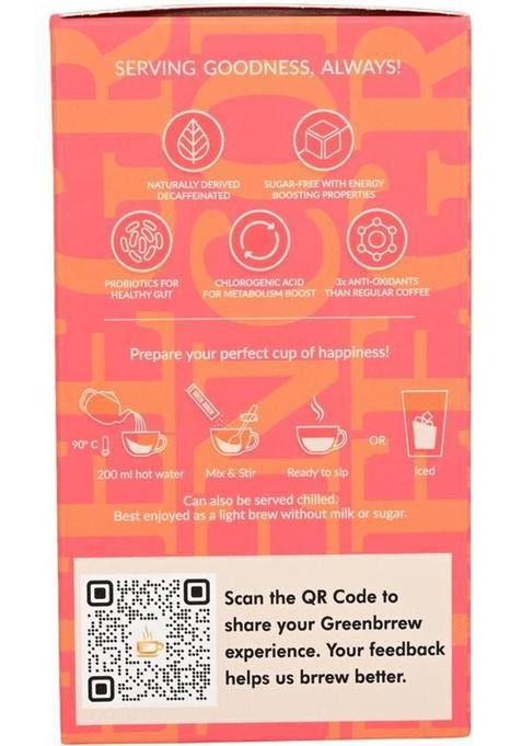 Greenbrrew Green Coffee Beverage Mix, Cappuccino Original Instant Coffee (60 G, Green Coffee Flavoured)