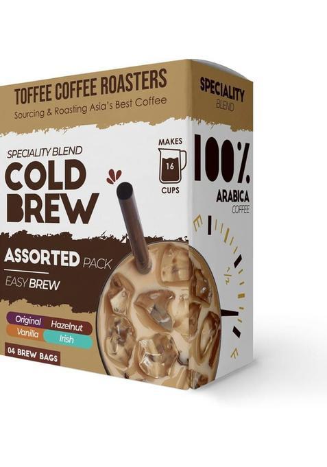 Toffee Coffee Roasters Assorted Cold Brew 100% Arabica Coffee Cold Brew Coffee (4 X 60 G, Assorted Flavoured)