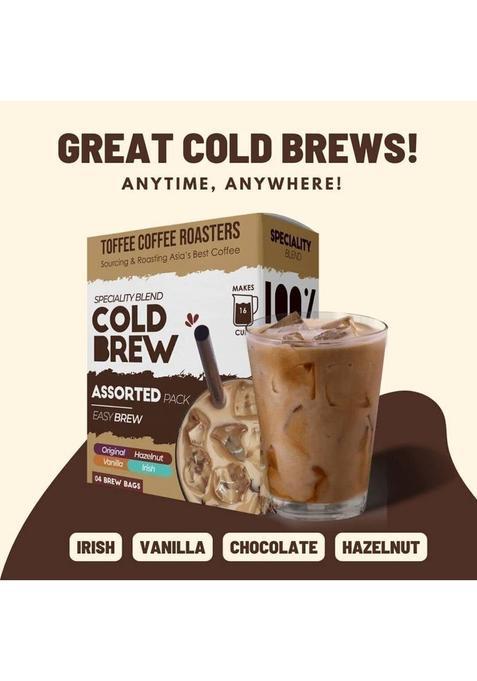 Toffee Coffee Roasters Assorted Cold Brew 100% Arabica Coffee Cold Brew Coffee (4 X 60 G, Assorted Flavoured)