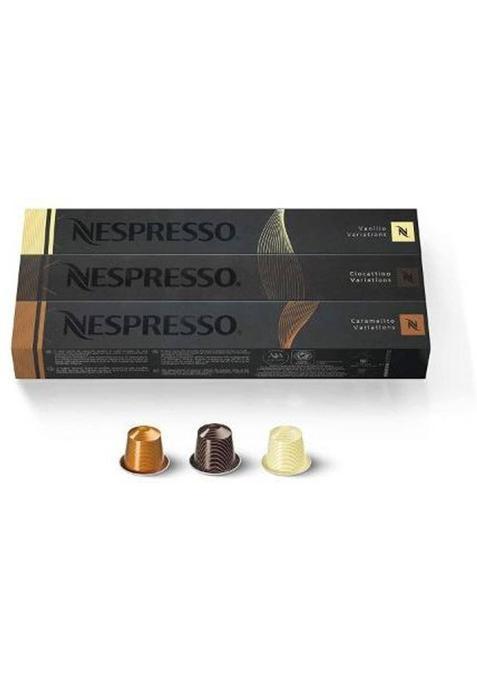 Nespresso New Flavors Vanillo, Ciocattino, Caramelito Capsules Roast & Ground Coffee (3 X 50 G)