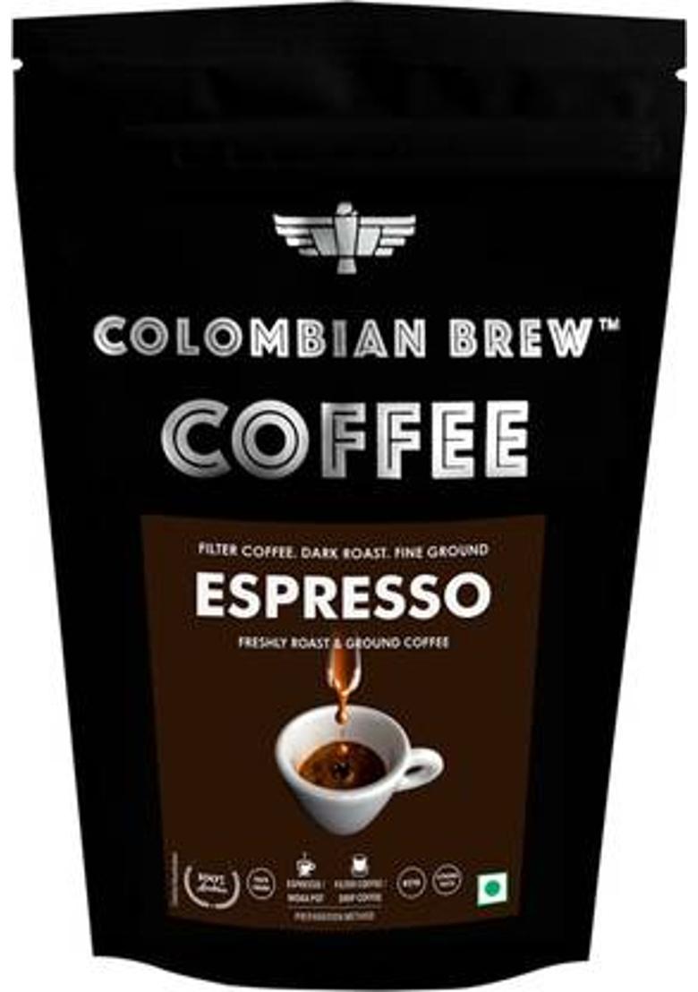 Colombian Brew Arabica Espresso Filter Coffee, Roast & Ground Strong, 100G Roast & Ground Coffee (100 G)