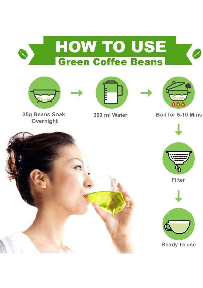 Nutri Guide Green Coffee Beans For Weight Loss (Unroasted Beans) Instant Coffee Coffee Beans (100 G, Green Coffee Flavoured)