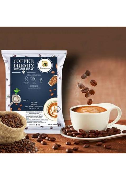 D'Aromas Sugar Free Coffee Premix 500G|Instant Coffee Powder For Vending Machine Instant Coffee (500 G)