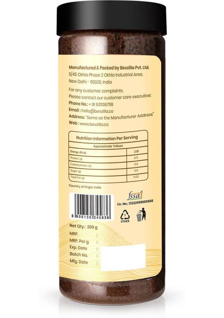 Bevzilla 200 Grams Butterscotch Flavoured Instant Coffee Powder|Hot & Cold Brews Instant Coffee (200 G, Butterscotch Flavoured)