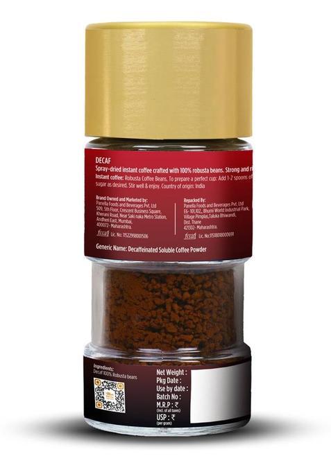 Tgl Co. Decaf Instant Coffee|100% Robusta|No Artificial Flavour|100G Instant Coffee (100 G, Pure Flavoured)