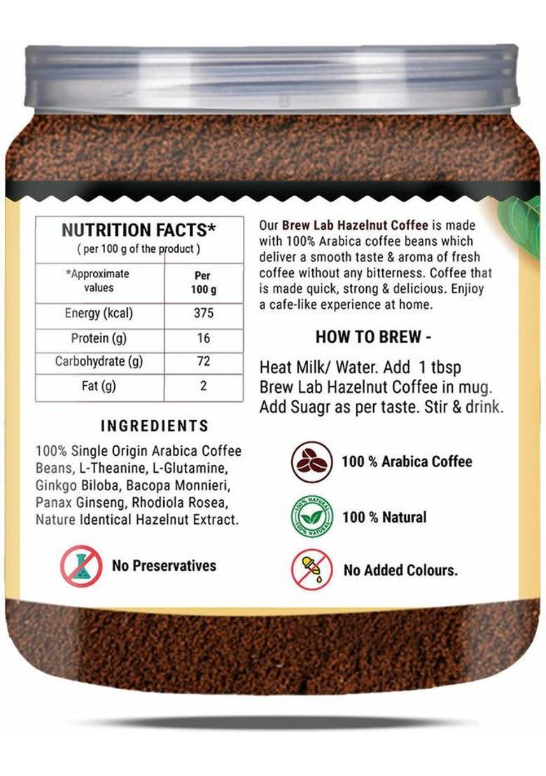 Brew Lab Hazelnut Coffee | Rich & Nutty Flavor 100% Arabica Coffee | Boosted Energy | Instant Coffee (250 G, Hazelnut Flavoured)