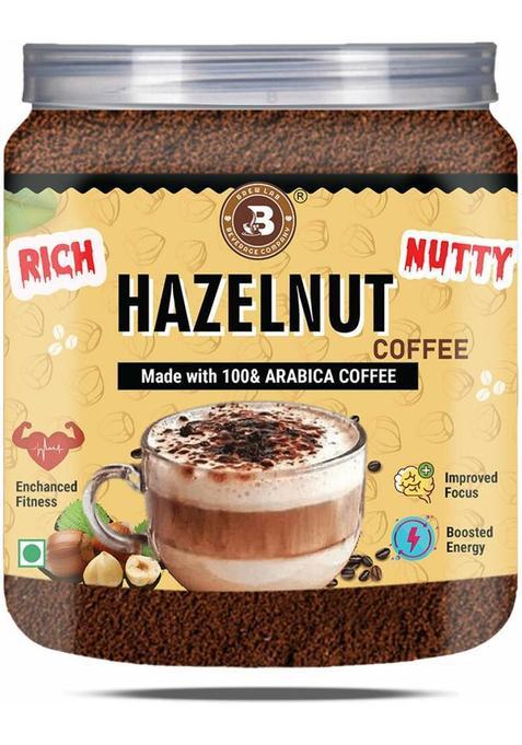 Brew Lab Hazelnut Coffee | Rich & Nutty Flavor 100% Arabica Coffee | Boosted Energy | Instant Coffee (250 G, Hazelnut Flavoured)