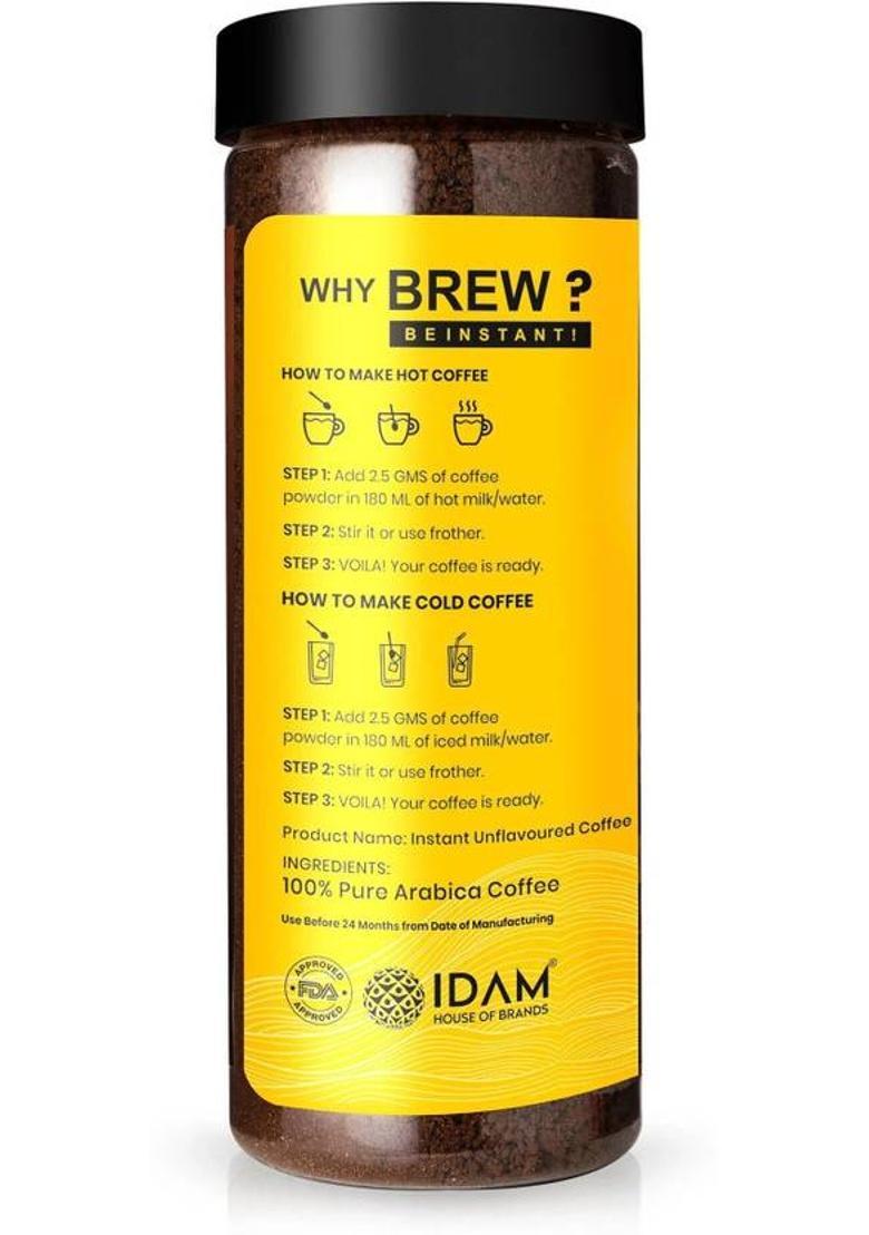 Bevzilla 200 Gram Hazelnut Flavoured Instant Coffee Powder|Make 100 Cups|Hot & Cold Brews Instant Coffee (200 G, Hazelnut Flavoured)