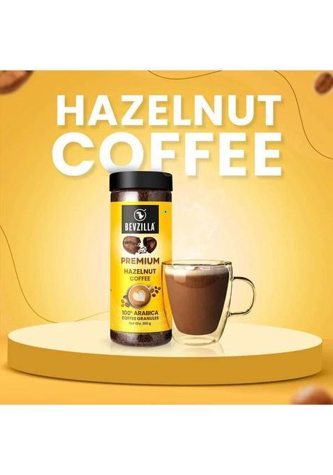 Bevzilla 200 Gram Hazelnut Flavoured Instant Coffee Powder|Make 100 Cups|Hot & Cold Brews Instant Coffee (200 G, Hazelnut Flavoured)