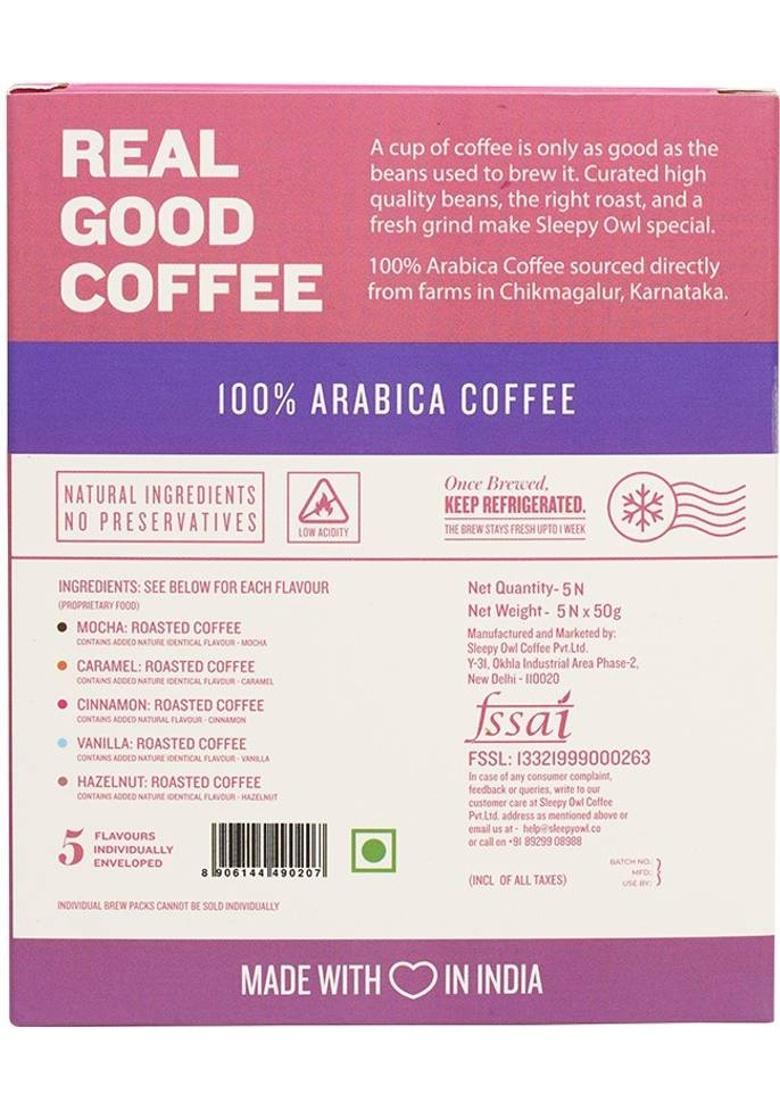 Sleepy Owl Flavour Bomb Cold Brew Packs | Set Of 5 Brew Packs