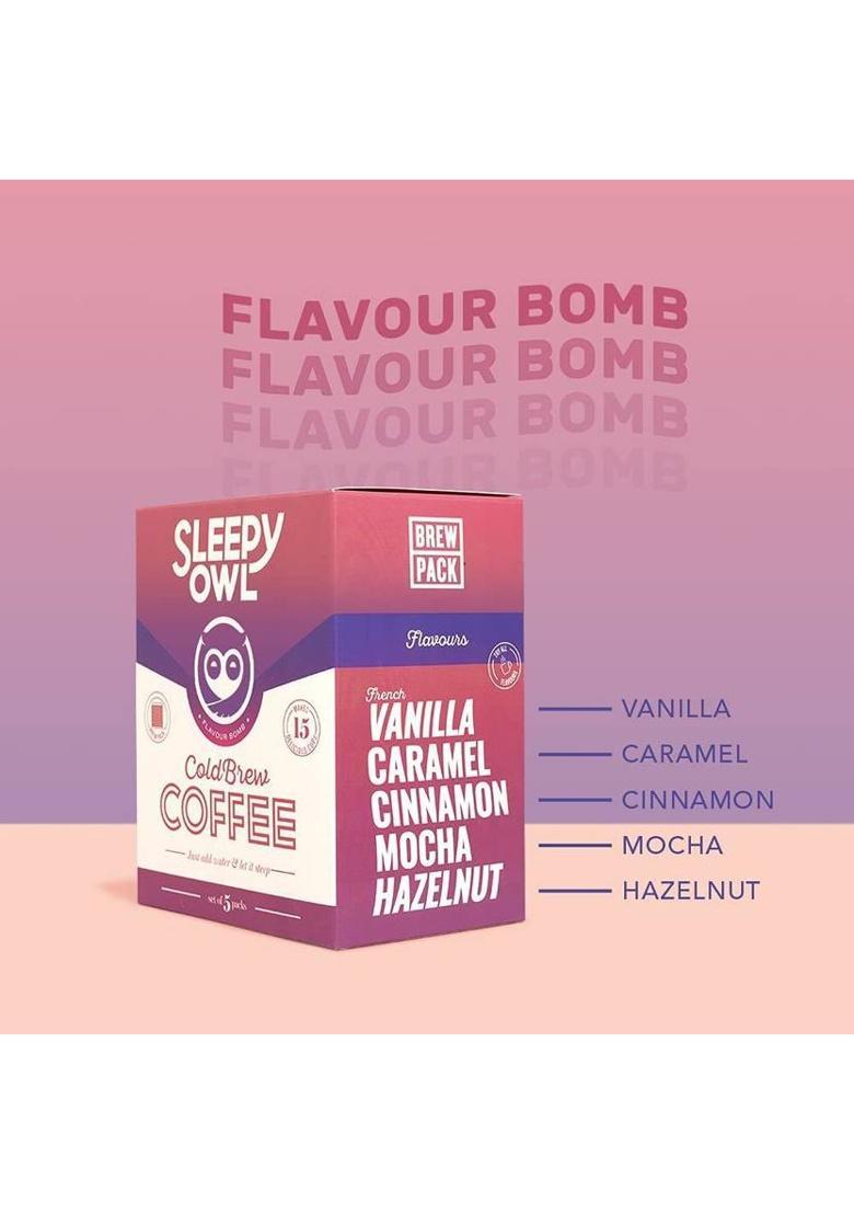 Sleepy Owl Flavour Bomb Cold Brew Packs | Set Of 5 Brew Packs