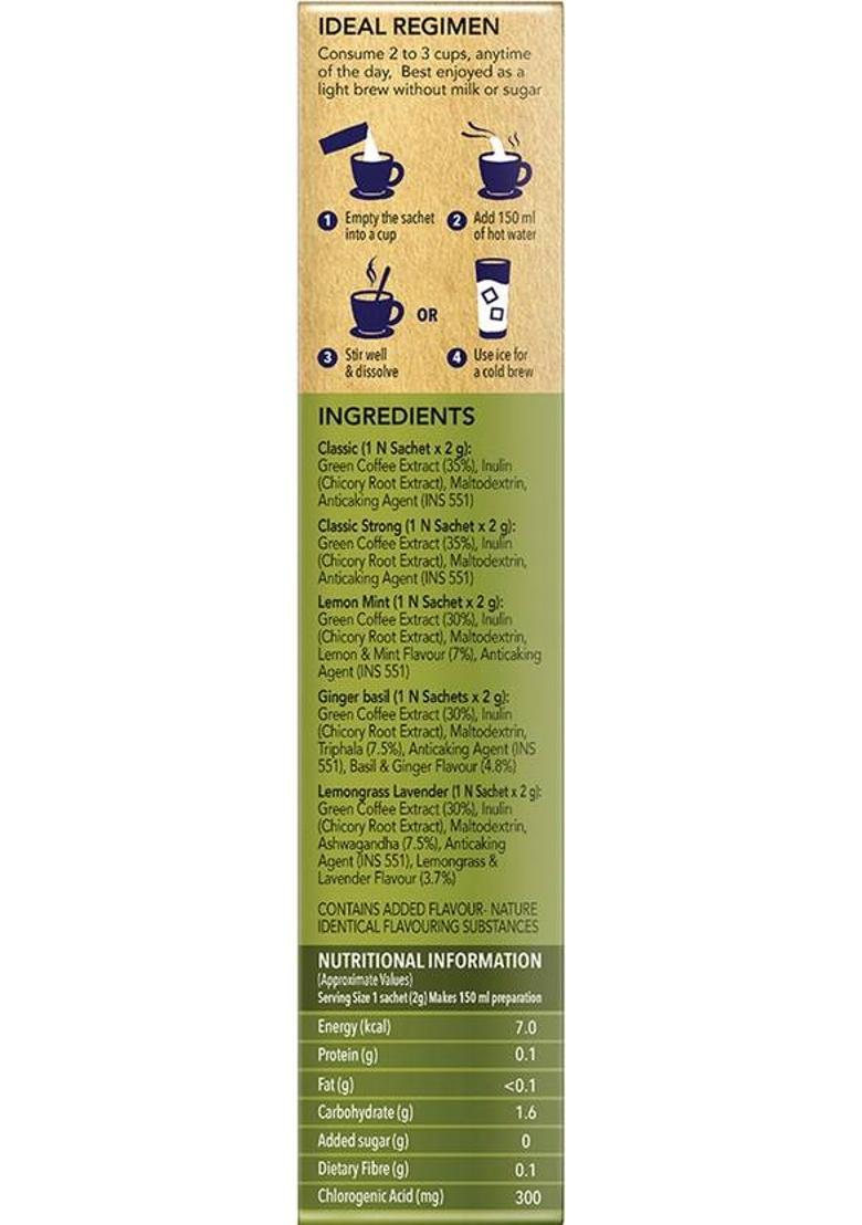 Saffola Fittify Gourmet Assorted Instant Coffee (2 X 10 G, Green Coffee Flavoured)