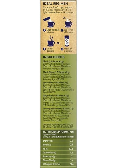 Saffola Fittify Gourmet Assorted Instant Coffee (2 X 10 G, Green Coffee Flavoured)