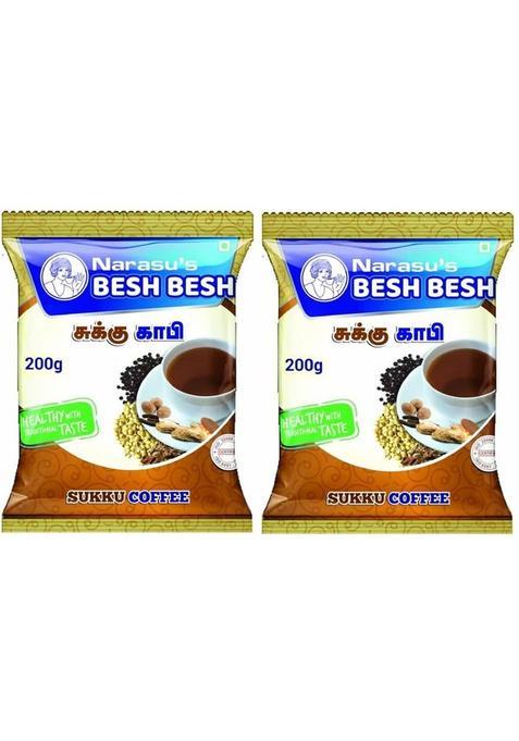 Narasu'S Sukkumalli Coffee 200Pouchx2Nos Instant Coffee&nbsp;&nbsp;(2 X 200 G, Ginger Flavoured)