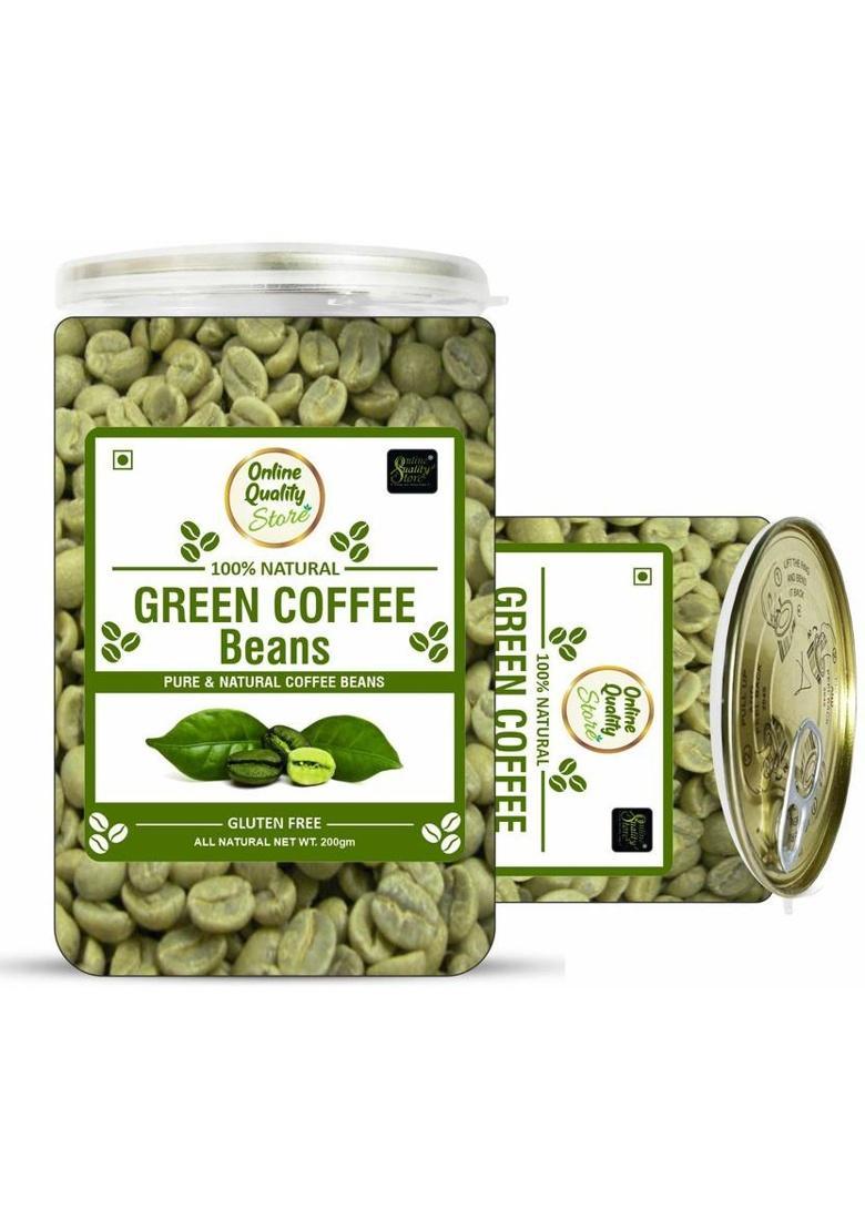 Online Quality Store Green Coffee Beans- 300G| Pure & Natural Coffee Beans For Weight Loss Management Coffee Beans (300 G, Green Coffee Flavoured)
