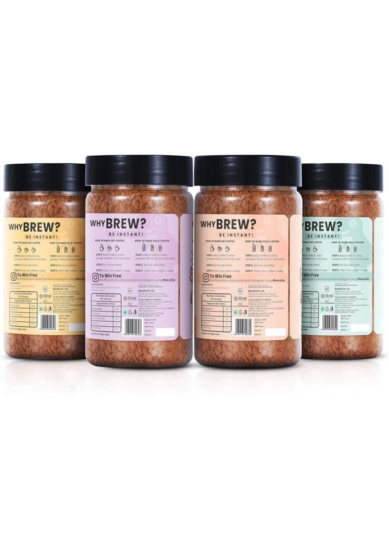 Bevzilla 75 Grams X 4 Flavoured Instant Coffee Powder |Strong Coffee Instant Coffee (4 X 75 G, Hazelnut Flavoured)