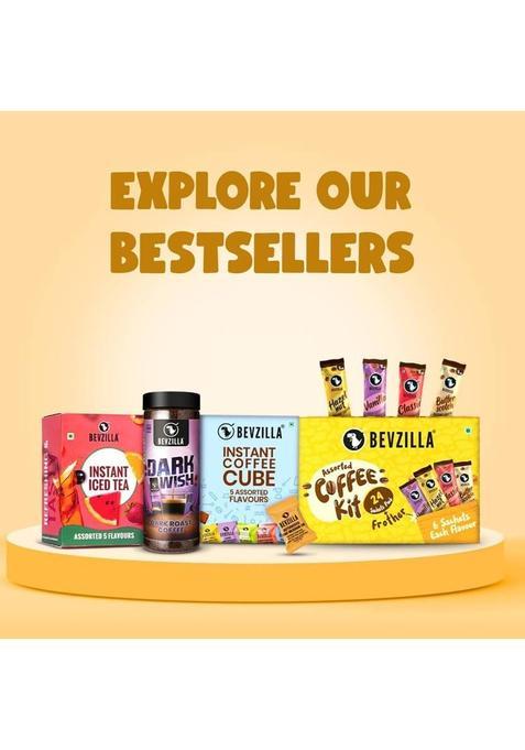 Bevzilla 75 Grams X 4 Flavoured Instant Coffee Powder |Strong Coffee Instant Coffee (4 X 75 G, Hazelnut Flavoured)