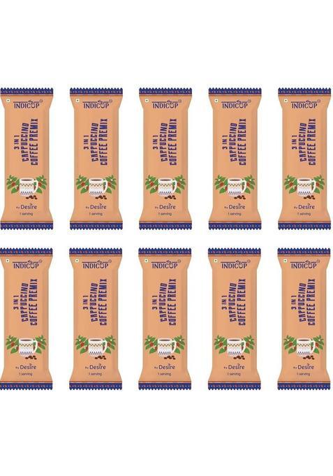 Indicup 3 In 1 Coffee Cappuccino Premix Coffee Powder 50 Sachets X 14G Instant Coffee (50 X 14 G, Chicory Flavoured)