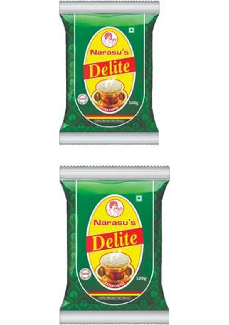 Narasu'S Delite Filter Coffee 500Gx2Packets Filter Coffee (2 X 500 G, Chicory Flavoured)