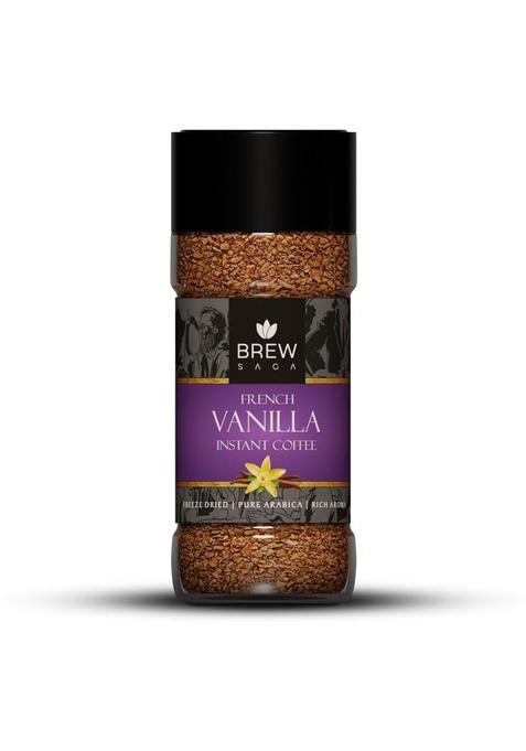 Brewsaga French Vanilla Instant Coffee100% Arabica No Added Sugar Makes 50 Cups Instant Coffee&nbsp;&nbsp;(100 G, Vanilla Flavoured)