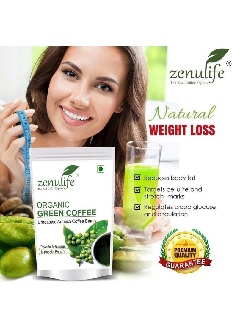 Zenulife Organic Green Coffee Beans For Weight Loss (Unroasted Arabica)