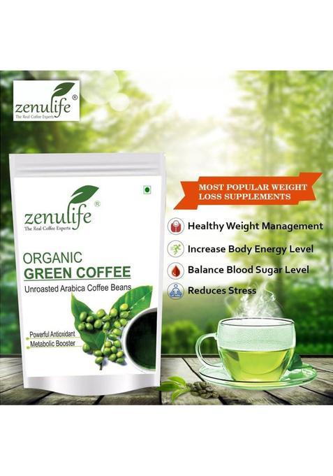 Zenulife Organic Green Coffee Beans For Weight Loss (Unroasted Arabica)
