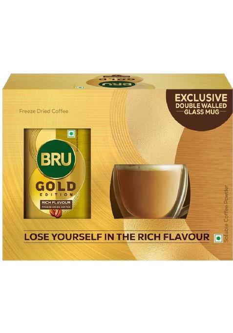 Bru Gold Freeze Dried Coffee Gift Set With Cup Instant Coffee&nbsp;&nbsp;(100 G)