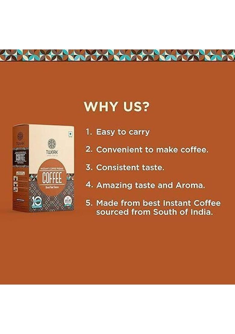 Tweak Instant Coffee Mix | Quick & Easy | Just Add Hot Water | Manual & Vending Use Instant Coffee (160 G)