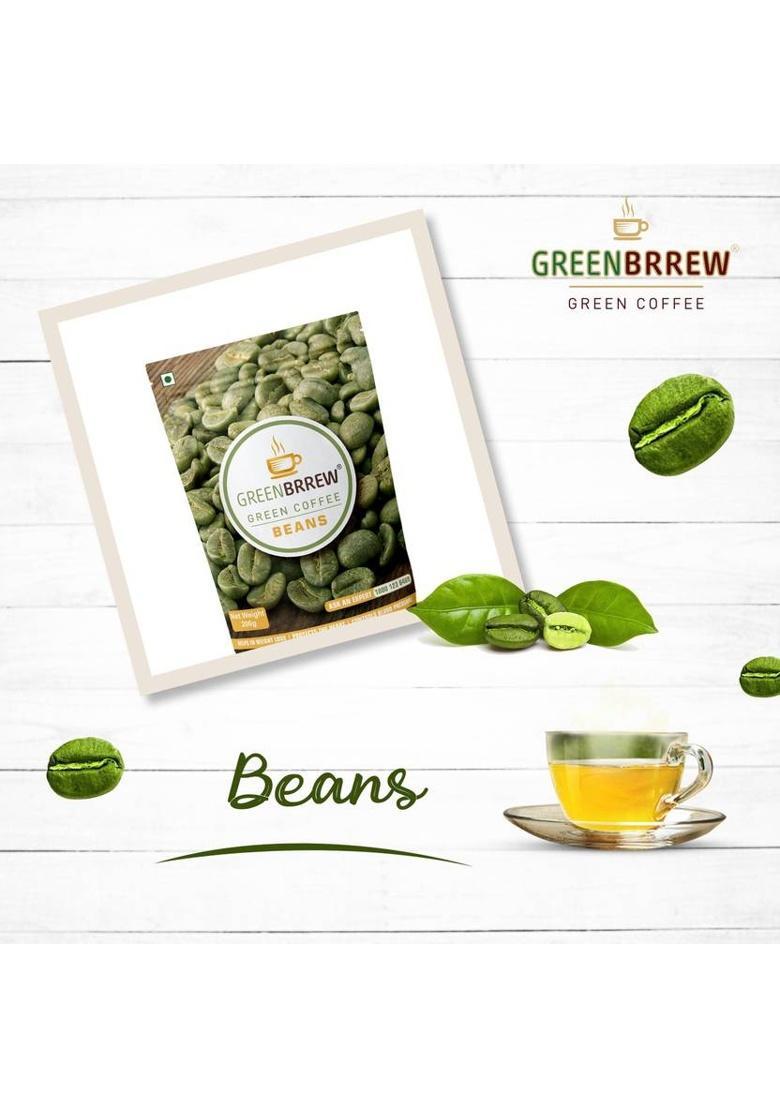 Greenbrrew Organic Green Coffee Beans For Weight Loss (Pack Of 2), Instant Coffee (2 X 200 G, Green Coffee Flavoured)