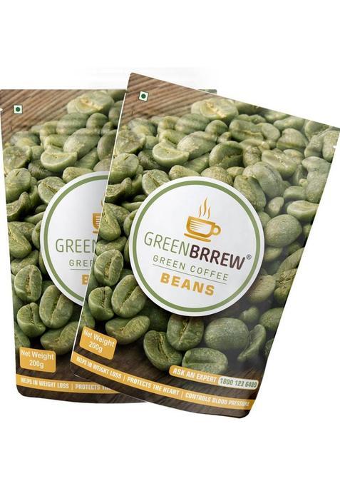 Greenbrrew Organic Green Coffee Beans For Weight Loss (Pack Of 2), Instant Coffee&nbsp;&nbsp;(2 X 200 G, Green Coffee Flavoured)
