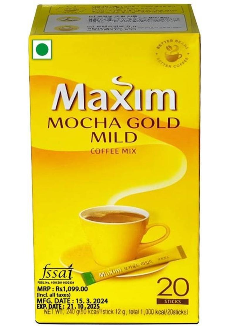 Maxim Mocha Gold Mild 20 Sticks Instant Coffee (240 G)