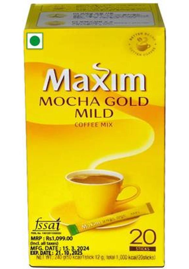 Maxim Mocha Gold Mild 20 Sticks Instant Coffee (240 G)
