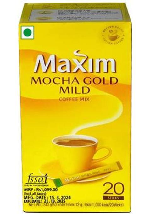 Maxim Mocha Gold Mild 20 Sticks Instant Coffee (240 G)