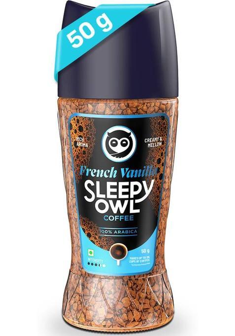 Sleepy Owl French Vanilla Instant Coffee 50G , 100% Arabica Instant Coffee&nbsp;&nbsp;(50 G, Vanilla Flavoured)
