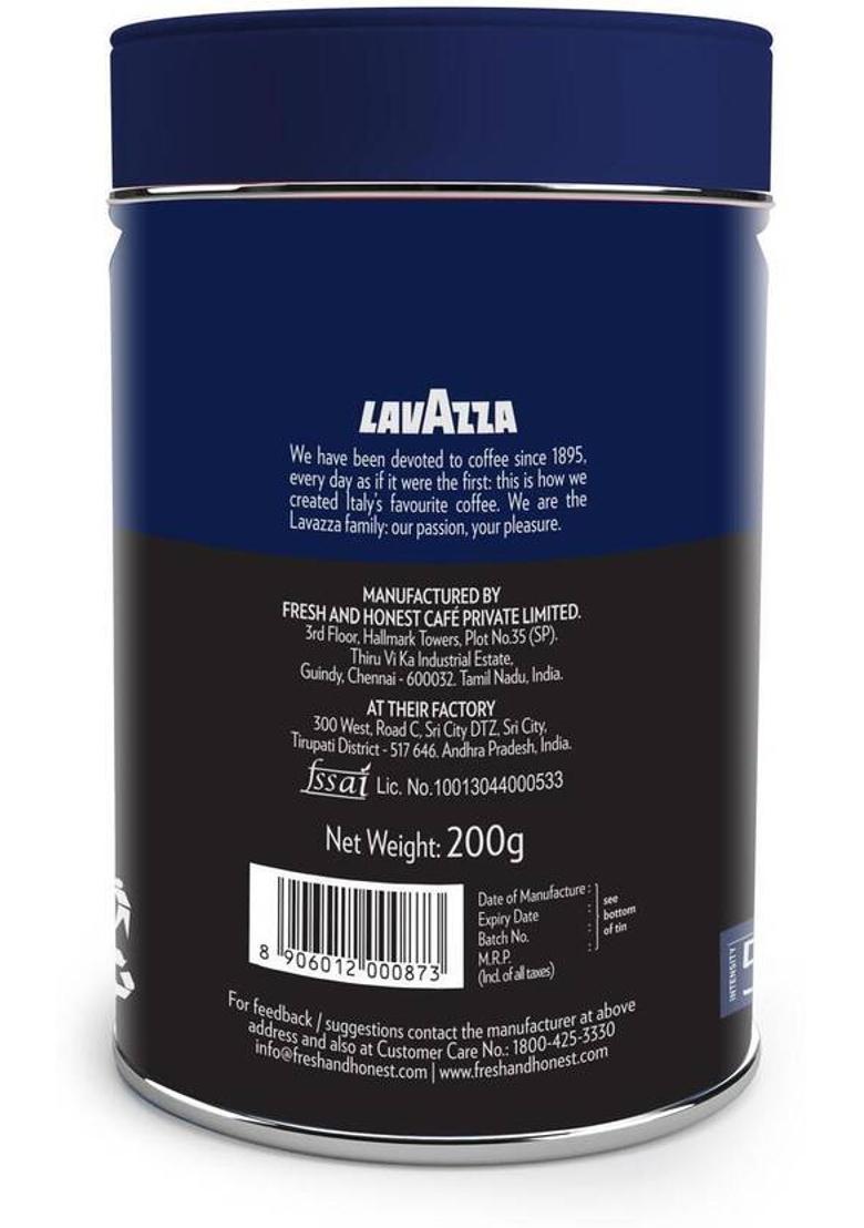 Lavazza Mattino Supreme |Pure Ground Coffee | Premium Arabica | Medium Roast Roast & Ground Coffee (200 G)