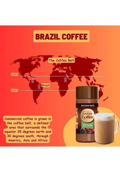 Toffee Coffee Roasters Colombia & Brazil Speciality Coffee | Buy 1 Get 1 | 100% Arabica | Pack Of 2 | Instant Coffee (2 X 50 G, Nut, Chocolate Flavoured)