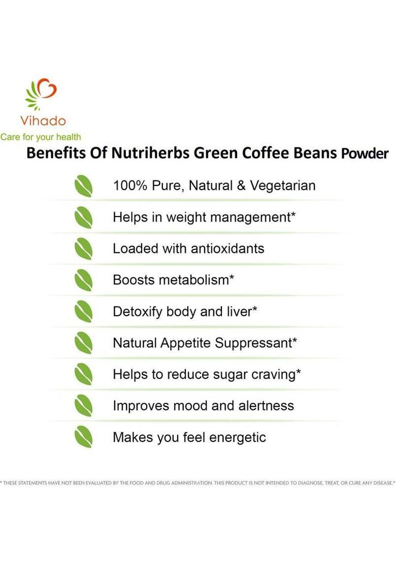 Vihado Pure Arabica Green Coffee Beans Powder Instant Coffee (50 G)