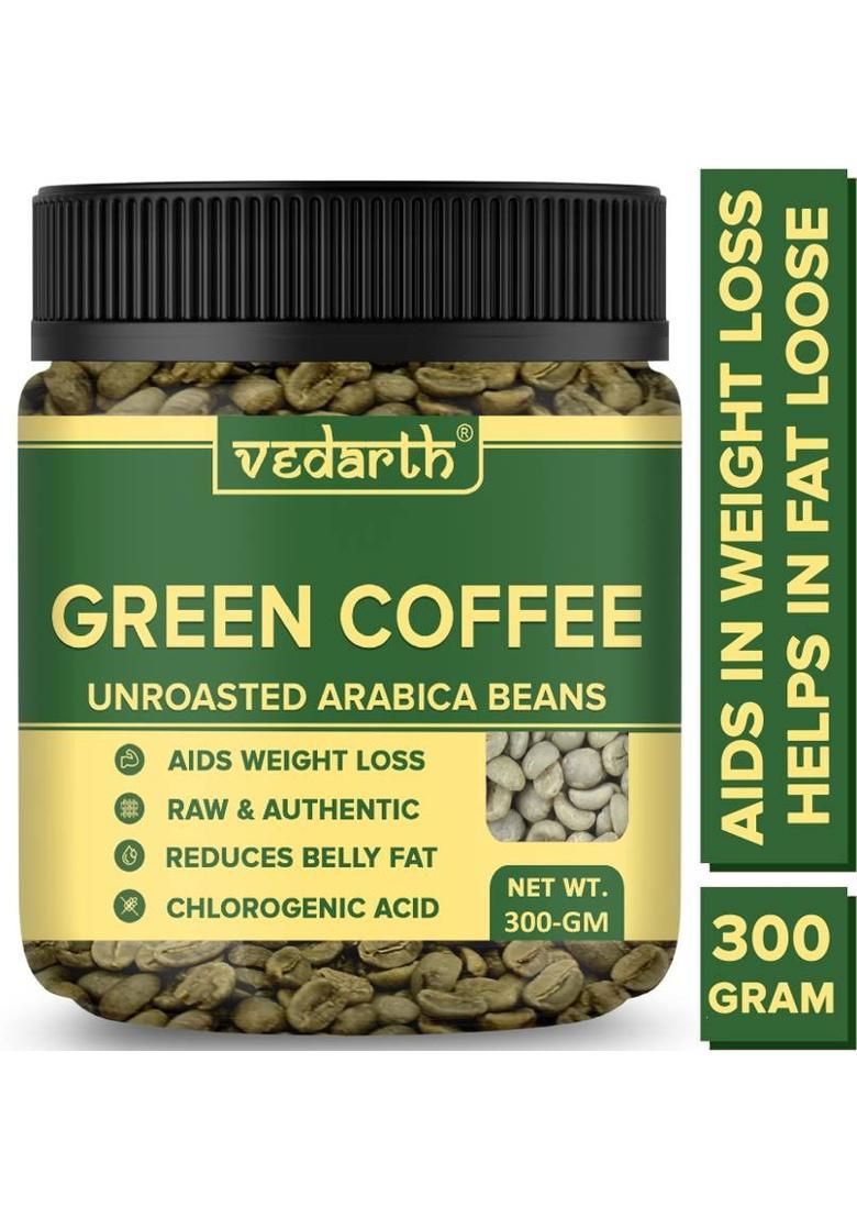 Vedarth Organics Best Green Coffee Beans For Weight Loss Management 300G Coffee Beans (300 G)