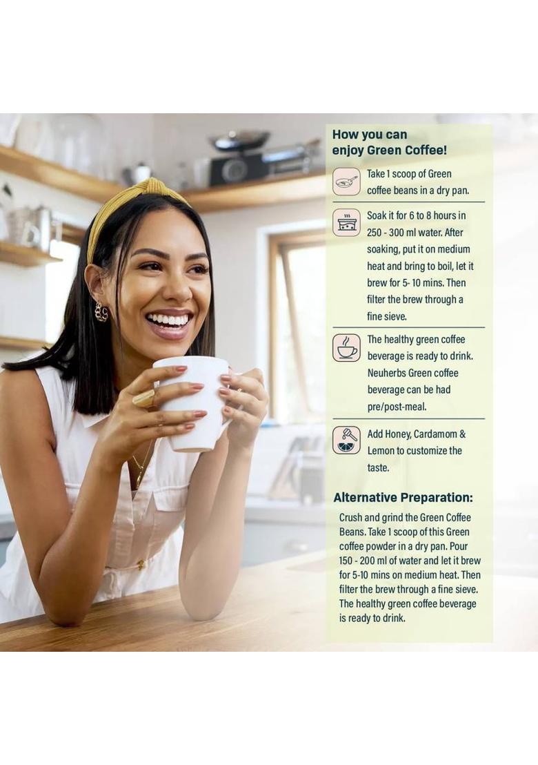 Satviki Green Coffee Beans | Aaa Arabica | Unroasted & Natural | Fssai Certified Coffee Beans (100 G, Green Coffee, Plain Flavoured)