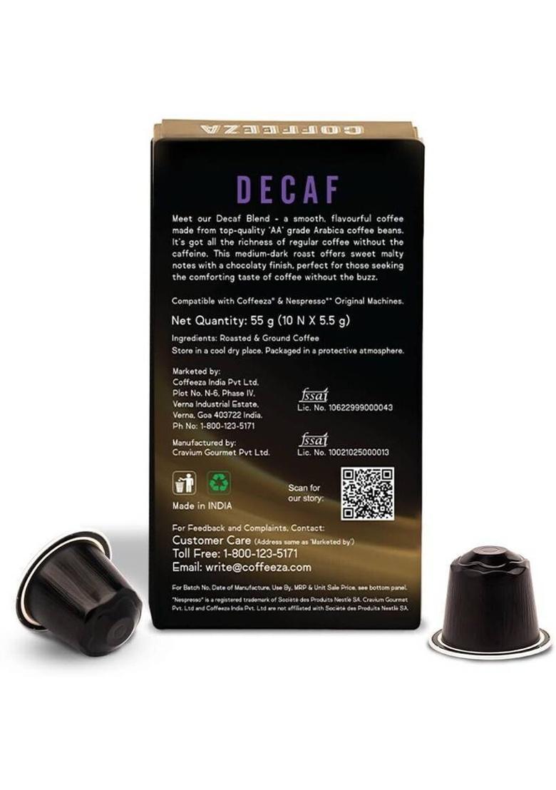 Coffeeza Decaf Coffee Capsules | 100% Arabica Coffee | Intensity