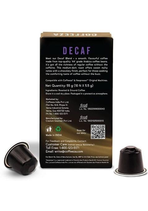 Coffeeza Decaf Coffee Capsules | 100% Arabica Coffee | Intensity