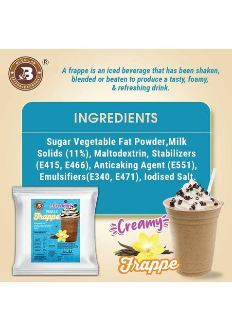 Brew Lab Creamy Vanilla Frappe Powder Perfect For Coffee, Shakes, Ice Blended Dishes Coffee Sprinkler (1 Kg, Vanilla Flavoured)