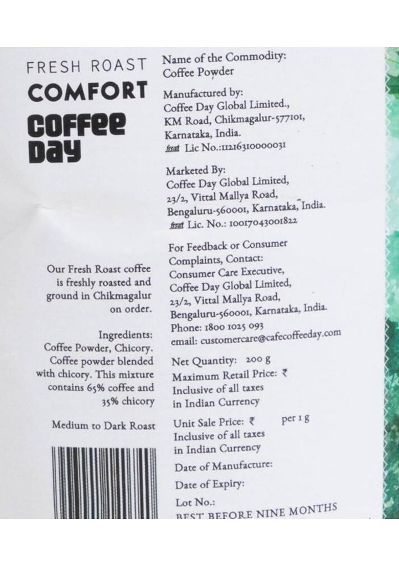 Café Coffee Day Comfort (65% Coffee 35% Chicory) Premium Filter Coffee Powder Roast & Ground Coffee (2 X 200 G)
