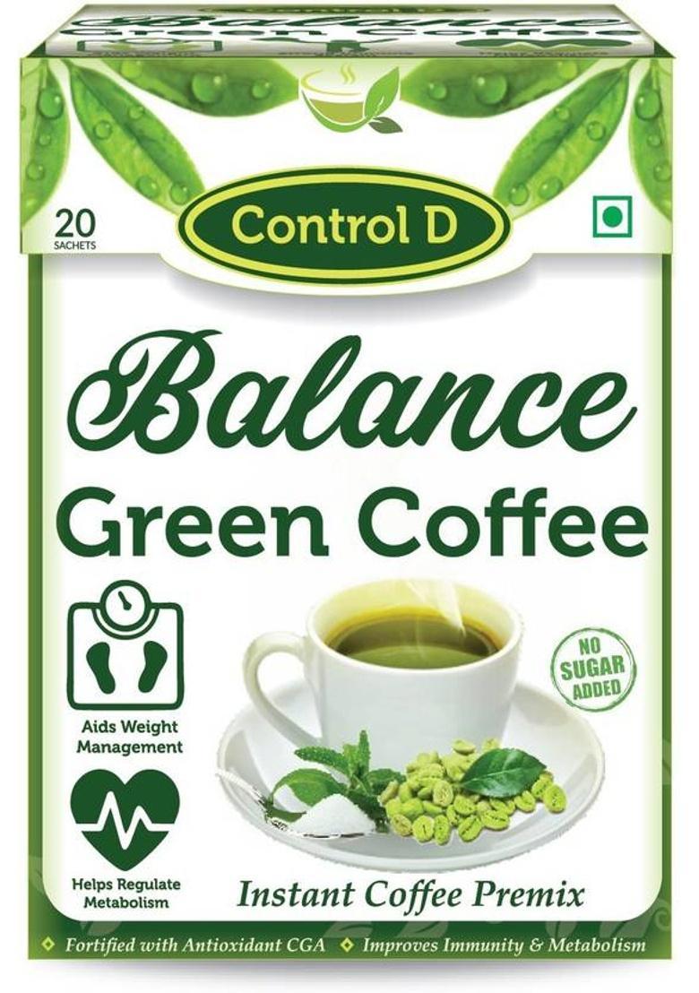 Balance Green Coffee Premixed With Stevia 80 Ready Premixed Sachets Instant Coffee (4 X 20 G, Green Coffee Flavoured)