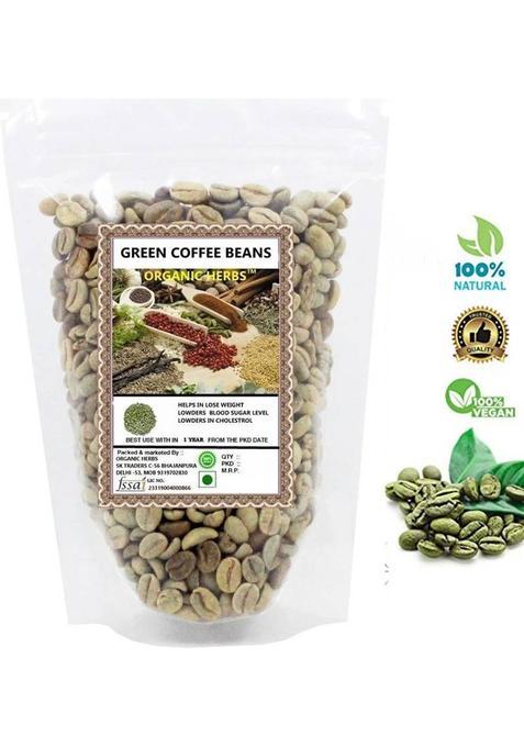 Organic Herbs Green Coffee Beans For Weight Management - 200 G Instant Coffee&nbsp;&nbsp;(200 G, Green Coffee Flavoured)
