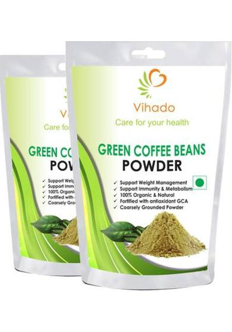Vihado 100% Pure Arabica Green Coffee Beans Powder 50G (Pack Of 2) Instant Coffee (2 X 25 G)