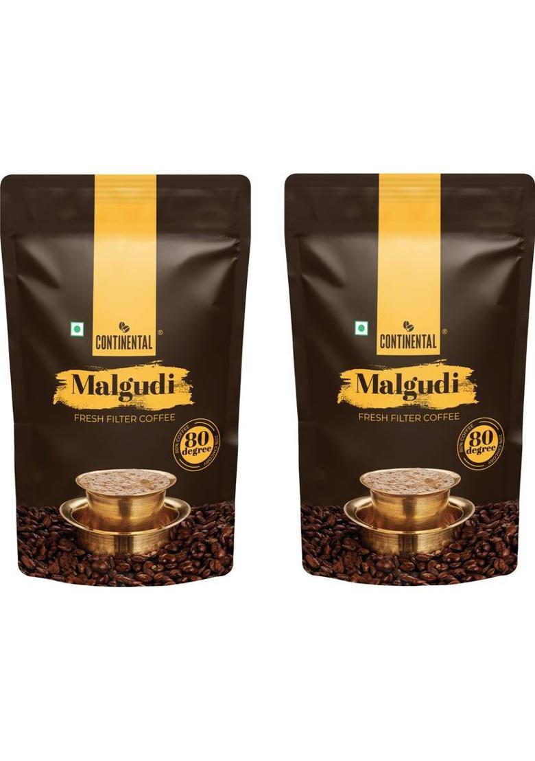 Continental Malgudi 80/20 Filter Coffee (2 X 200 G, Chicory Flavoured)